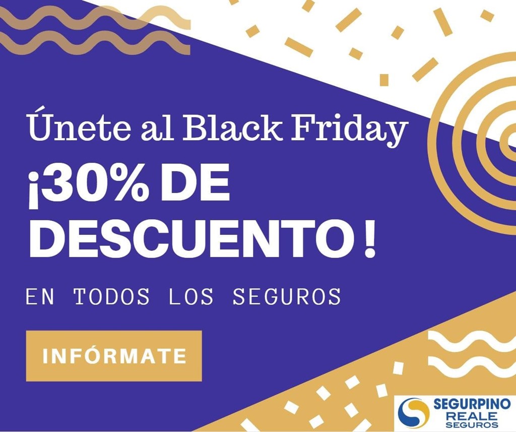 ¡30% de descuento en todos nuestros seguros en el Black Friday!