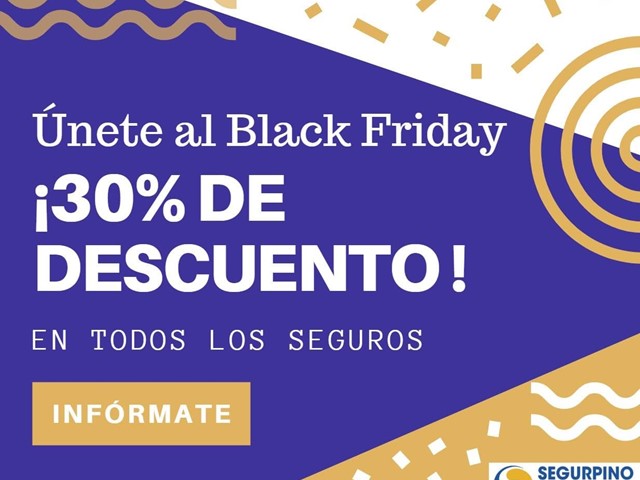 ¡30% de descuento en todos nuestros seguros en el Black Friday!