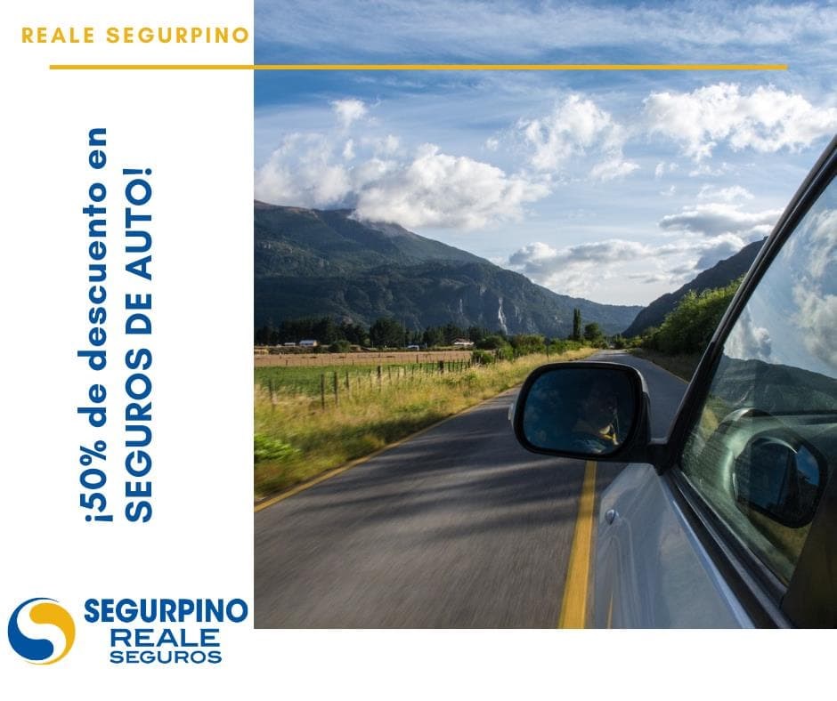 En Reale Segurpino arrancamos el 2021 con un descuento del 50% en Seguro de Autos 