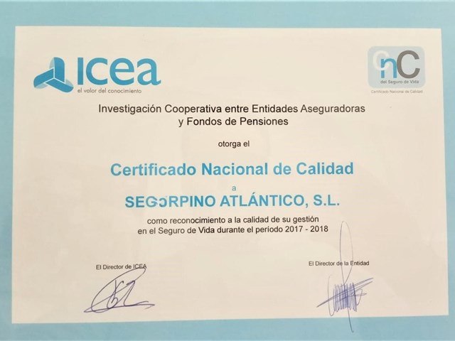 Nuestras agencias en Salvaterra y Ponteareas hemos recibido el Certificado Nacional de Calidad