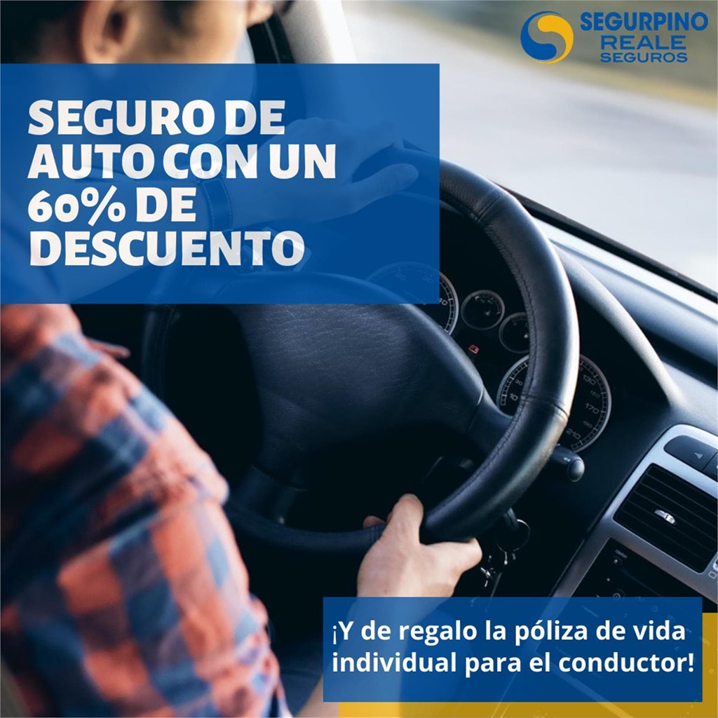 Oferta especial: 60% de descuento en Seguro de Auto y de regalo una póliza de vida individual para el conductor