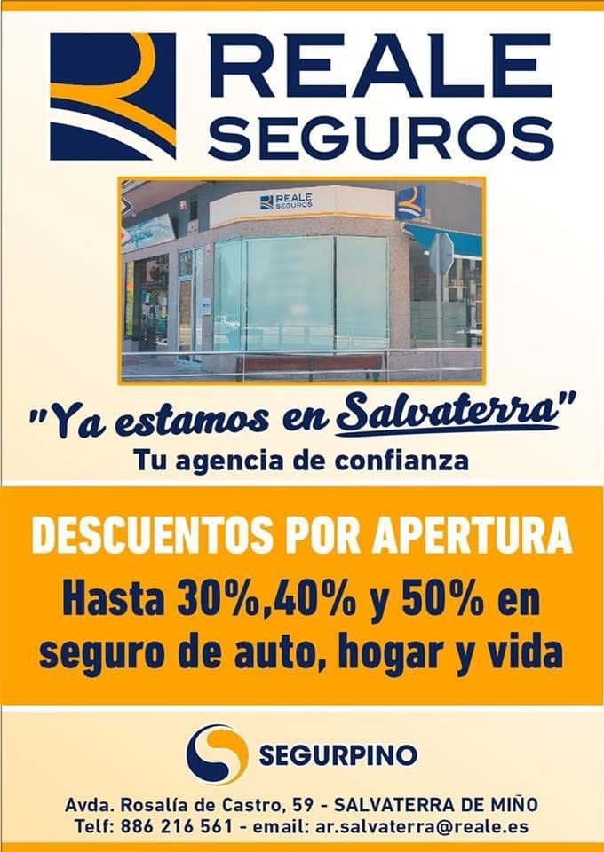 ¡Promociones de apertura en nuestra agencia Reale en Salvaterra!