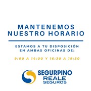 Reale Segurpino somos actividad esencial: mantenemos nuestro horario