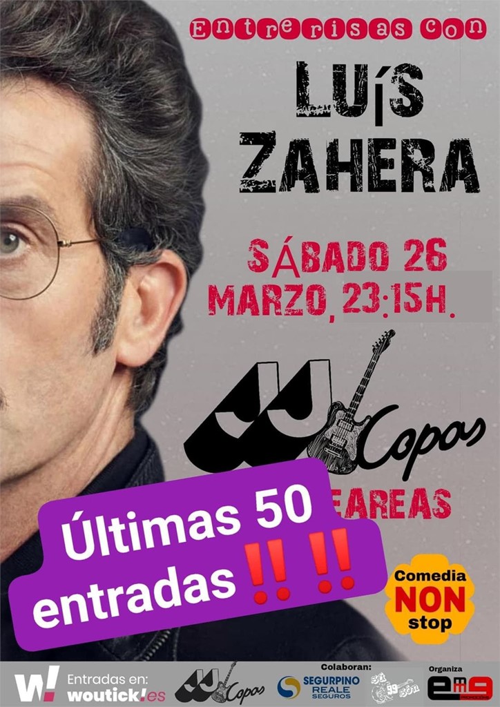 ¡Sorteo de 2 entradas para el espectáculo Entre Risas con Luís Zahera!